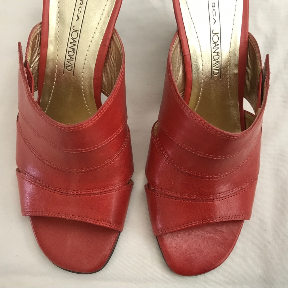 NEW red leather wedges!